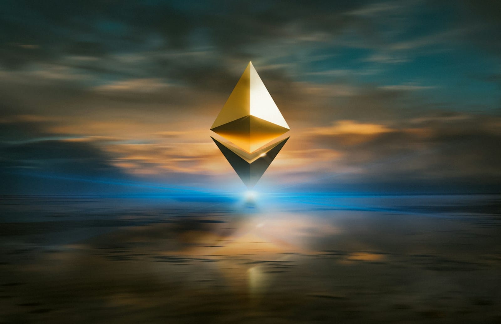 crypto trends, yellow and black triangular structure under cloudy sky during sunset