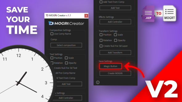 TD MOGRt Creator – AEP to MOGRt